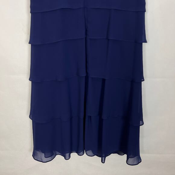 Alex Evenings Chiffon Ruffle Party Cocktail Dress Size 10 - Picture 7 of 8